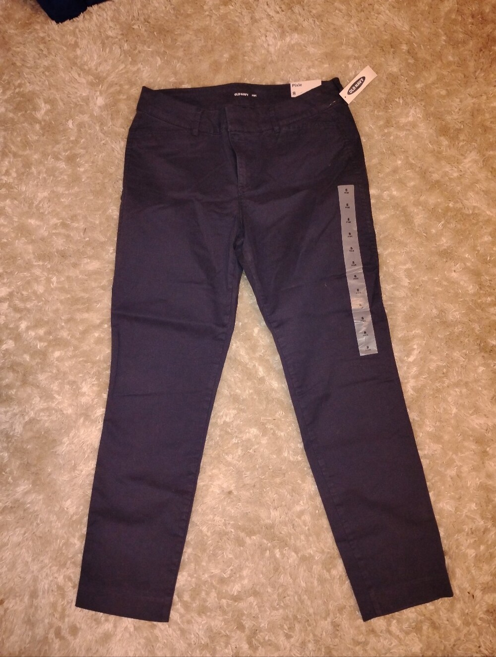 Dark Navy Straight Leg Pixie Pants Sz 8